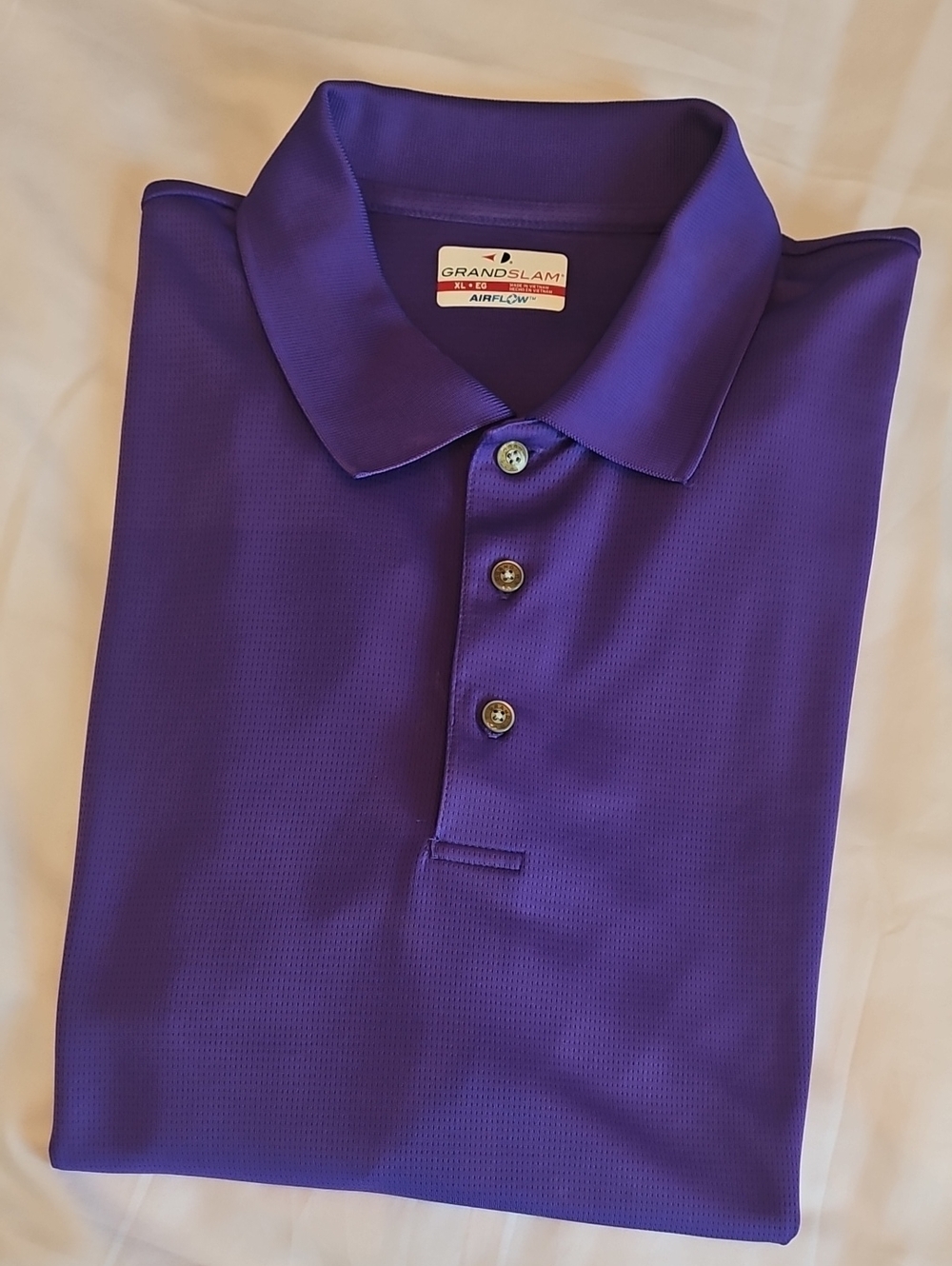 Grand Slam Men's Purple Performance Polo Shirt